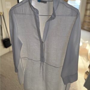 White linen cover up